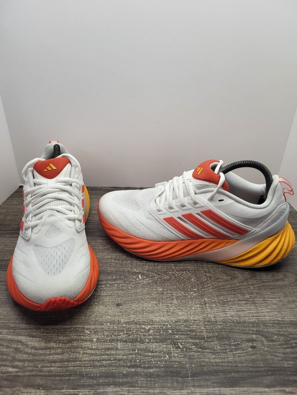 adidas Adipure Glide Running  White Sneakers Athletic Running Shoes Mens Sz 8